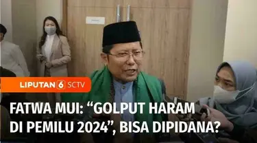 MUI kembali menegaskan hukumnya haram jika golput dalam Pemilu 2024. Lalu apa yang dikategorikan sebagai golput ? Benarkah golput bisa dipidana ? Kita Diskusi.