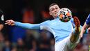 Phil Foden. Gelandang Inggris berusia 21 tahun yang kini memasuki musim ke-6 bersama Manchester City ini dipromosikan ke tim utama The Citizens pada awal musim 2017/2018. Di musim 2021/2022 ini ia telah mencetak 7 gol dan 3 assist hanya dalam 20 laga di Liga Inggris. (AFP/Ben Stansall)