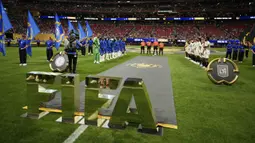 Suasana sepi pertandingan Grup D Piala Dunia Antarklub 2025 antara Chelsea melawan LAFC di Mercedes Benz Stadium, Atlanta, Amerka Serikat, Selasa (17/06/2025). (AP Photo/Mike Stewart)