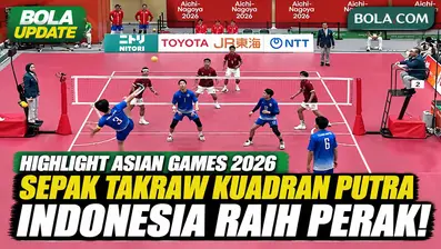 Highlight pertandingan final sepak takraw kuadran putra Asian Games Aichi-Nagoya 2026. Tim Indonesia harus mengakui keunggulan Jepang setelah kalah 1-2 dengan skor 15-17, 15-9, 13-15. Indonesia pun membawa pulang medali perak dari nomor kuadran putra...