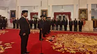 Presiden Joko Widodo (Jokowi) melantik Budi Arie Setiadi sebagai Menteri Menteri Komunikasi dan Informatika (Menkominfo).