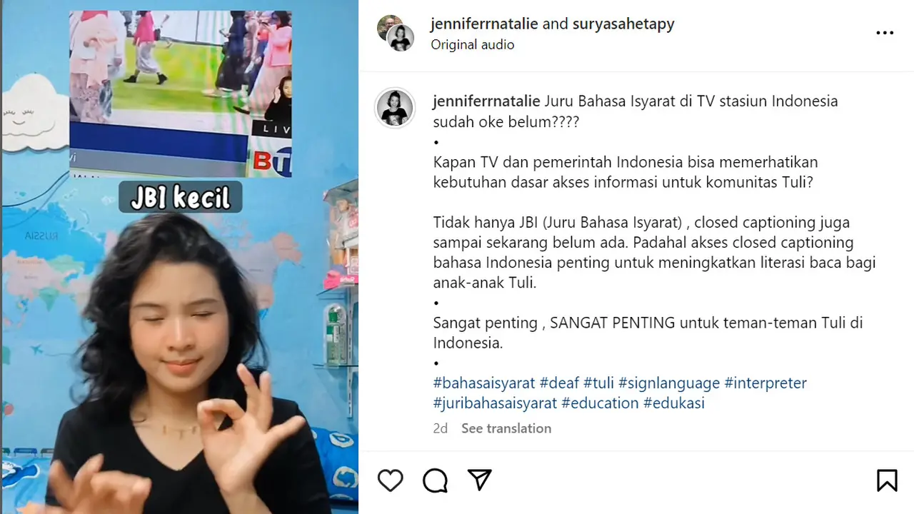 Saat Penyandang Tuli Kesulitan Menonton TV karena Juru Bahasa Isyarat Terlalu Kecil dan Tak ada Closed Caption