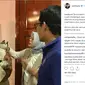 Sandiaga Uno mengunggah sebuah foto yang memperlihatkan dirinya dan sang istri tengah dijenguk oleh Prabowo Subianto bersama kucing kesayangannya. (Foto: Instagram @sandiuno)