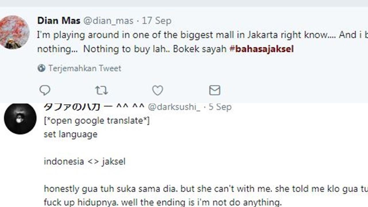 bahasa anak Jaksel (foto: brilio/@idwiki)