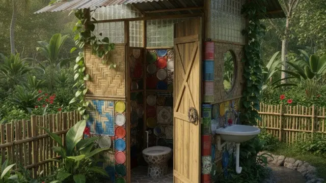 Ilustrasi Toilet Outdoor di Desa (Sumber: Gemini AI)