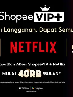 Kolaborasi Shopee dan Netflix menghadirkan pengalaman baru bagi pengguna di Indonesia, Thailand, dan Filipina melalui paket ShopeeVIP+ yang lebih lengkap. (Foto/Dok: Shopee)