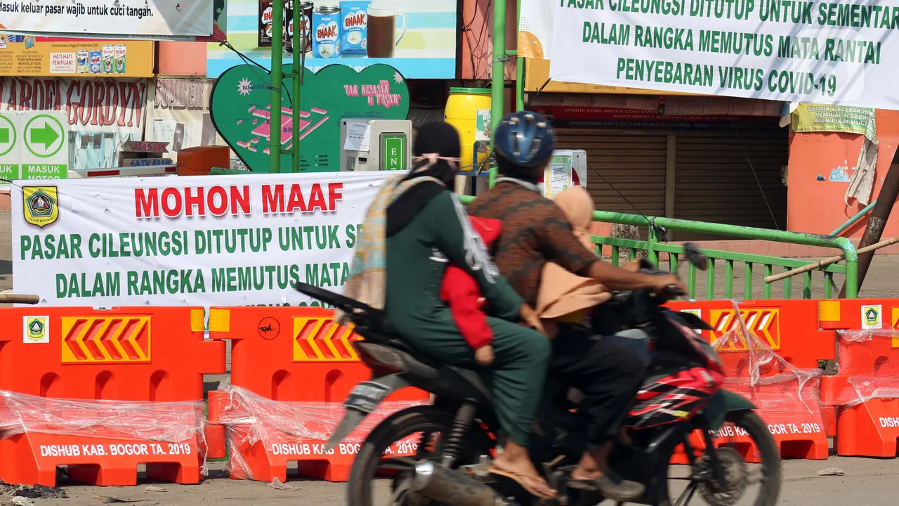 FOTO: Suasana Pasar Cileungsi Pasca Penutupan Sementara