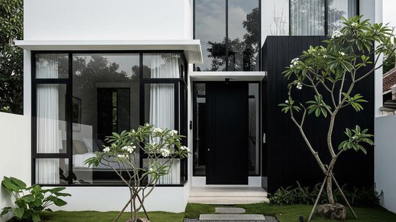 9 Desain Rumah Kecil Minimalis Kombinasi Warna Putih dan Hitam, Elegan di Lahan Terbatas