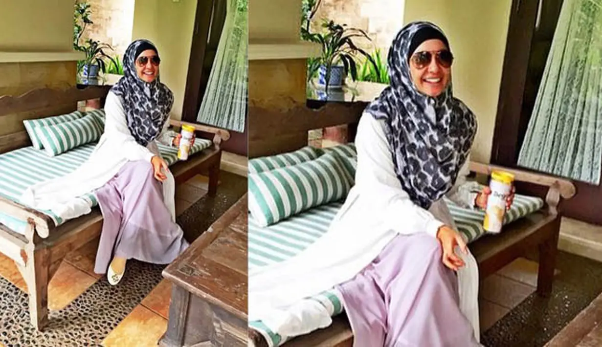 Penampilan baru Laudya Cynthia Bella tampak cantik dengan balutan hijab yang menutupi mahkota kepalanya tersebut. (instagram.com/laudyacynthiabella)