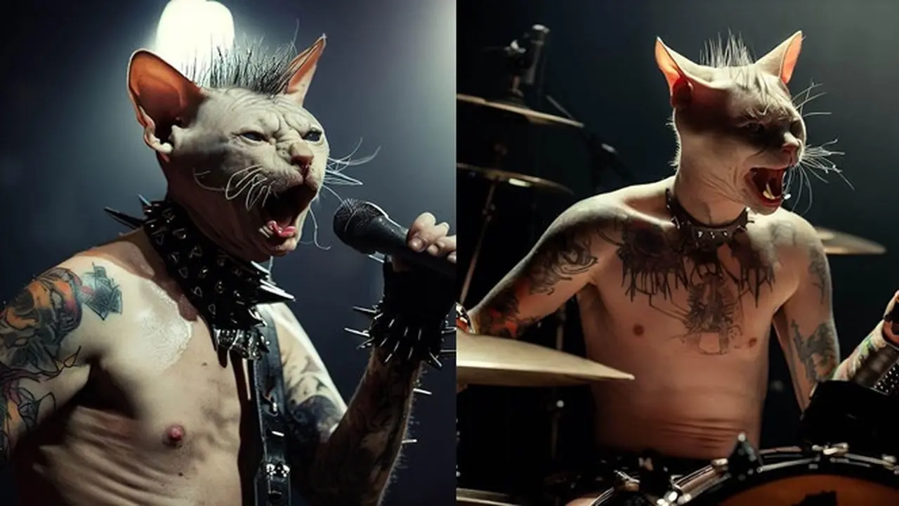 6 Editan Foto Kucing Jadi Musisi Grup Metal Ini Kocak