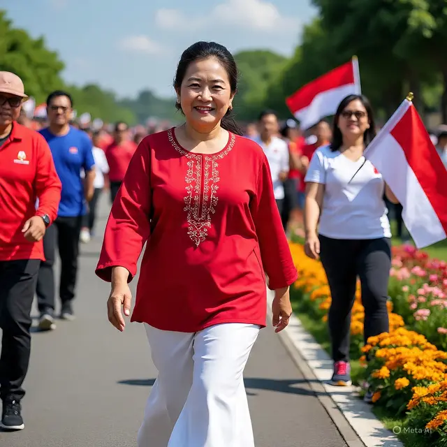 13 Ide Outfit Jalan Sehat HUT RI yang Penuh Semangat Nasionalisme, Tampil Gaya