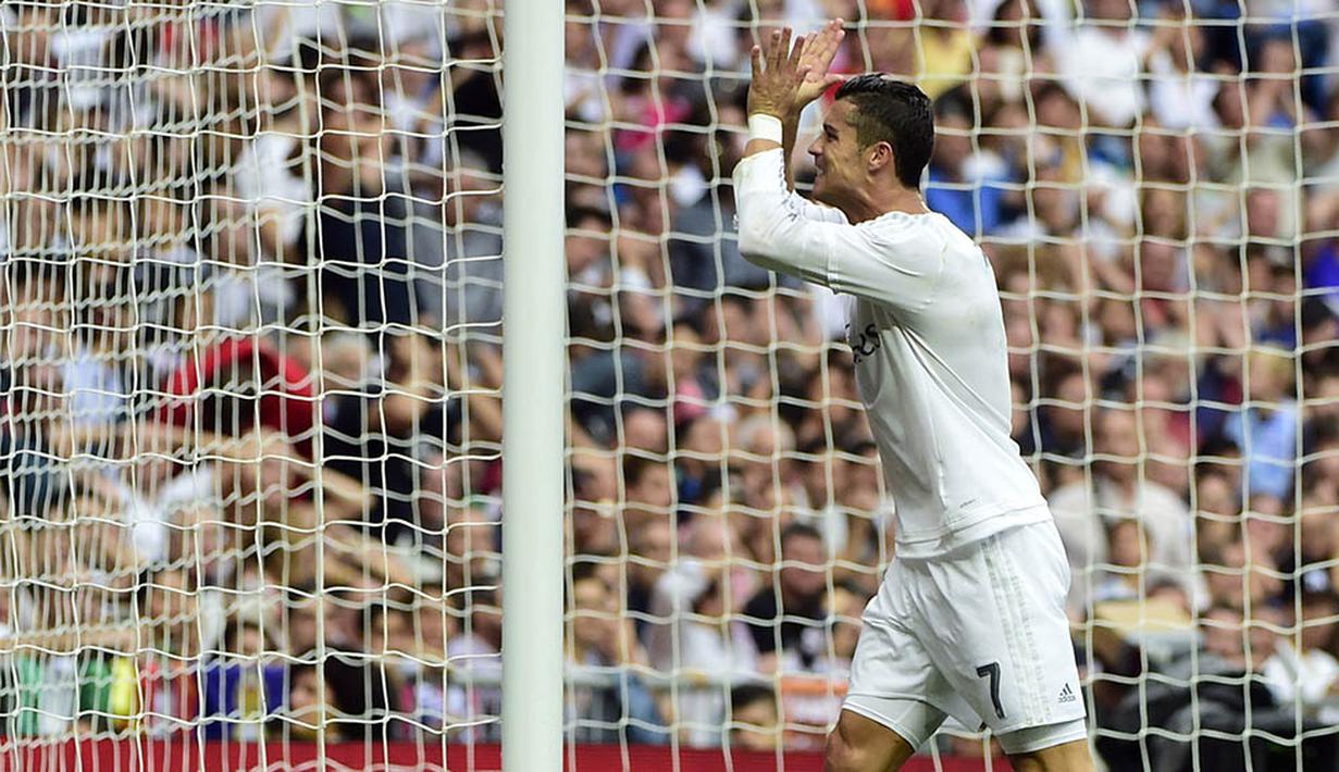 Meski demikian ternyata rasio gol dari Cristiano Ronaldo masih lebih baik daripada Lionel Messi. (AFP/Pierre-Philippe Marcou)