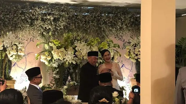 Suasana akad nikah Donna Harun dan Ad Hanafiah (ist)