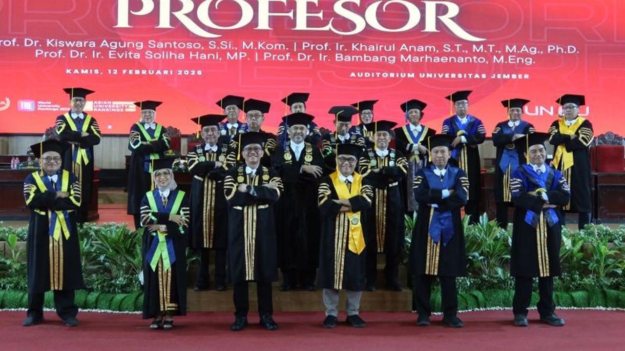 Universitas Jember Kini Miliki 101 Guru Besar, Perkuat Inovasi dan Tri Dharma Perguruan Tinggi