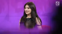 Model ‎Widuri Agesty saat menjadi bintang tamu dalam acara Dear Haters di Liputan6.com, SCTV Tower, Jakarta, Kamis (11/9). Widuri Agesty melaporkan beberapa akun di media sosial atas dugaan pencemaran nama baik dan fitnah. (Liputan6.com/Fatkhur Rozaq)