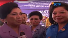 Acara pengobatan gratis dan pembagian paket sembako yang dihadiri istri panglima TNI diikuti sekitar 1.300 warga kurang mampu.