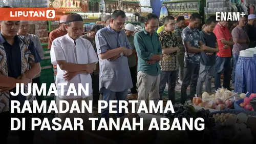 VIDEO: Salat Jumat Perdana Ramadan 1445 Hijriah di Pasar Tanah Abang