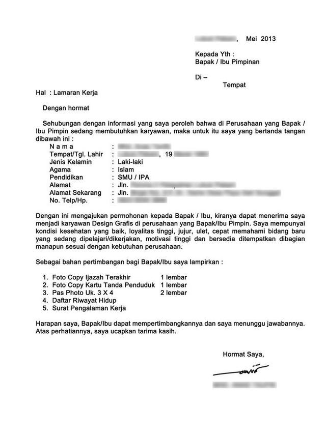 Contoh Cover Letter yang Baik dan Benar, Berikut 7 Hal yang Harus