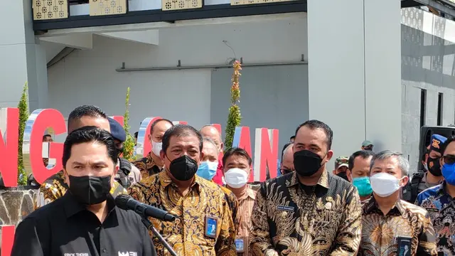 Menteri BUMN Erick Thohir menghadiri peresmian fasilitas pengelolaan limbah pertama di Sumatera