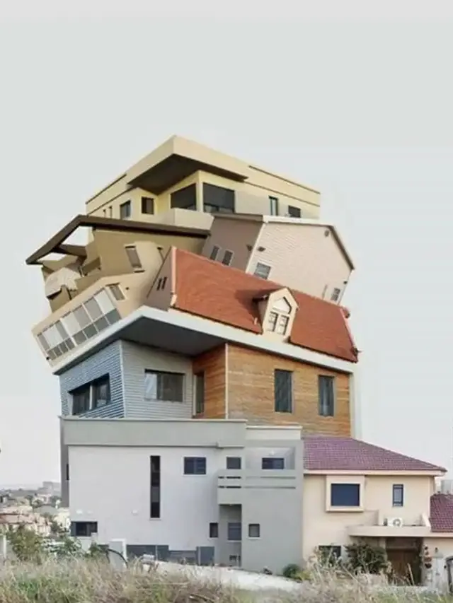 6 Potret Rumah Bertingkat dengan Desain Absurd Ini Bikin Tepuk Jidat