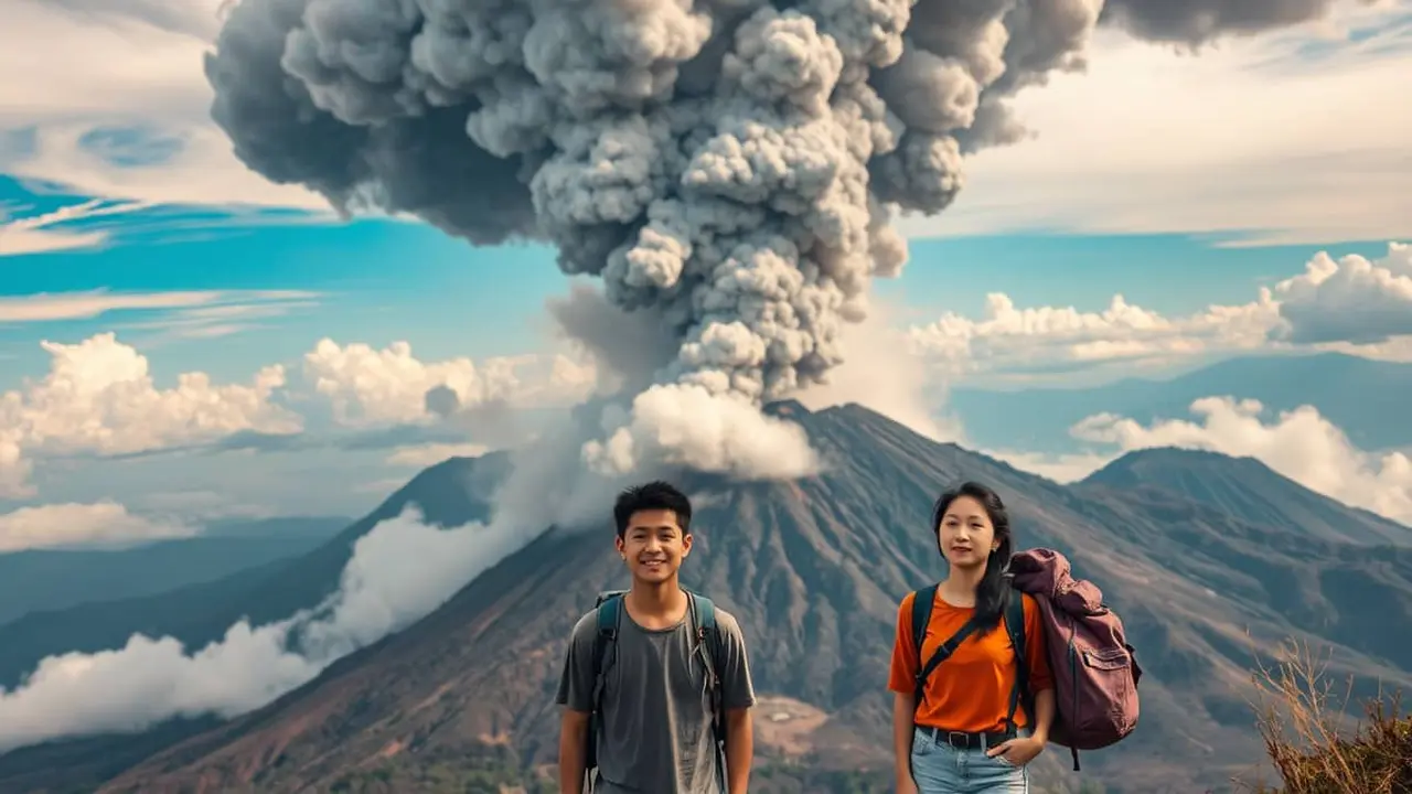 mimpi melihat gunung meletus mengeluarkan asap