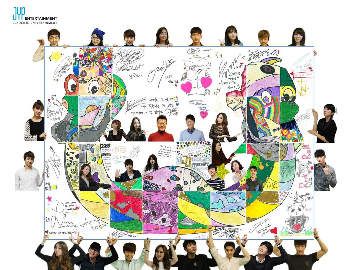 Kolase foto ular dari JYP Entertainment Â©soompi.com