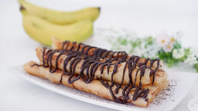 Resep Peanut Butter Banana Roll-Ups Kulit Lumpia