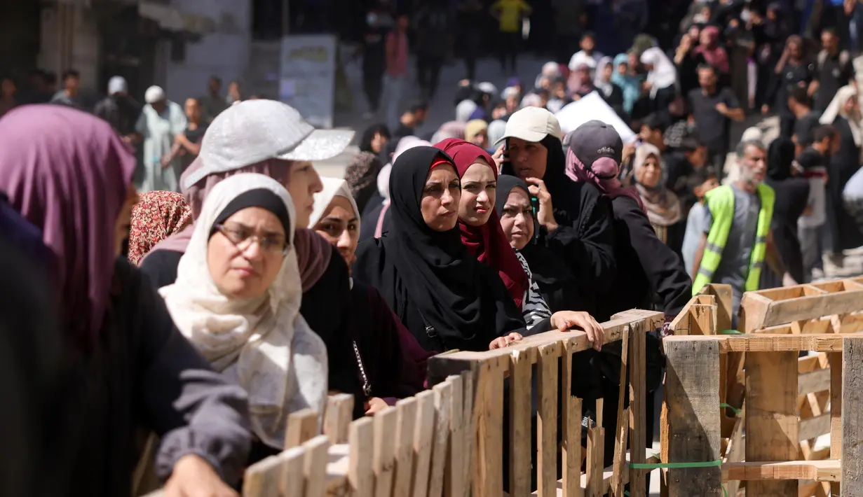 Sebelumnya, diberitakan bahwa pendistribusian bantuan kemanusiaan di Jalur Gaza terus memakan korban jiwa. (BASHAR TALEB/AFP)