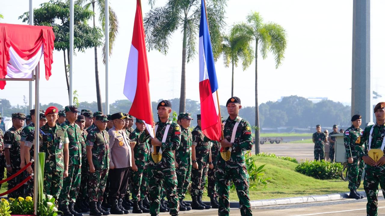 Pelepasan pasukan TNI Kontingen Patriot II ke Perancis