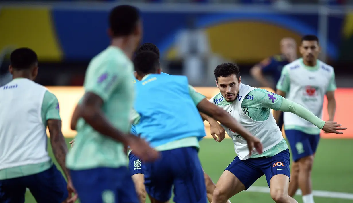 Tim Samba akan menjamu Bolivia di Estadio Olímpico do Para, Belem, Brasil, pada Sabtu, 9 September 2023 pagi WIB. (Photo by CARL DE SOUZA / AFP)