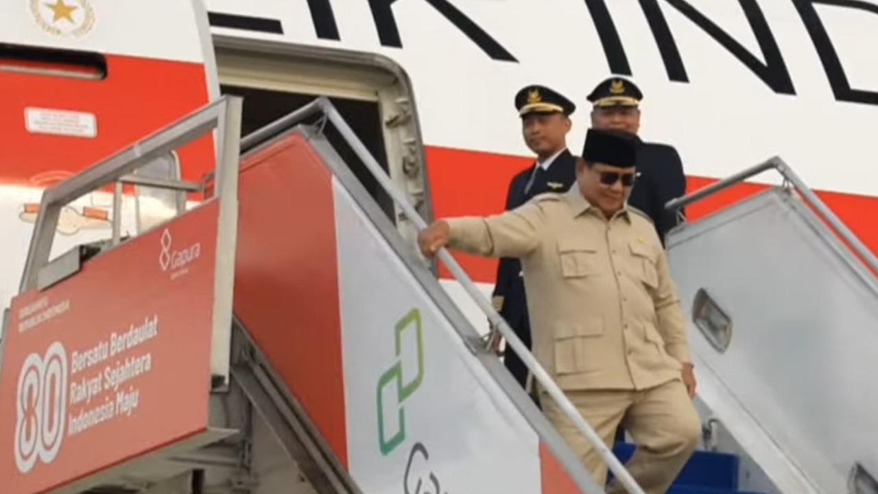 Prabowo Tiba di Indonesia Usai Kunjungan Keempat Negara