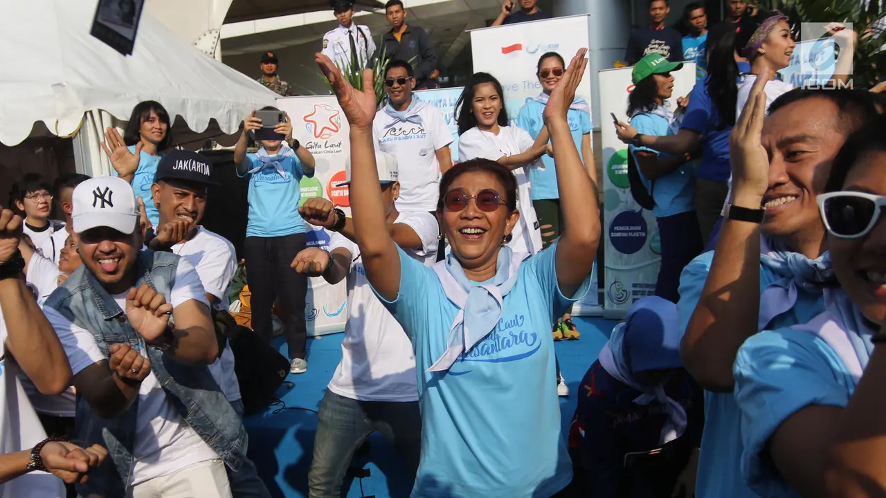 Gaya Menteri Susi Joget Baby Shark Dance Saat Resmikan Pandu Laut Nusantara