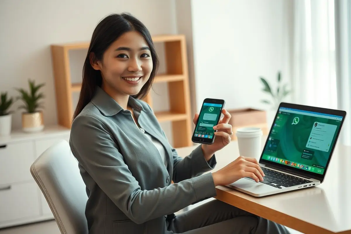 cara menautkan perangkat whatsapp ke hp lain