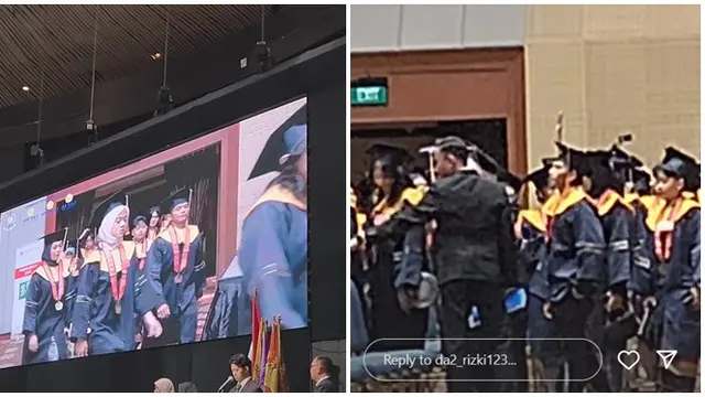 6 Potret Wisuda Rizki DA Didampingi Hersa Rahayu,