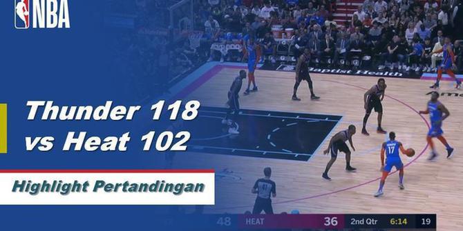 Cuplikan Hasil Pertandingan NBA : Thunder 118 vs Heat