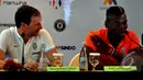 Paul Pogba memberikan komentarnya tentang sambutan Juventini terhadap kedatangannya di Indonesia, Jakarta, Selasa (5/8/2014) (Liputan6.com/Johan Tallo)