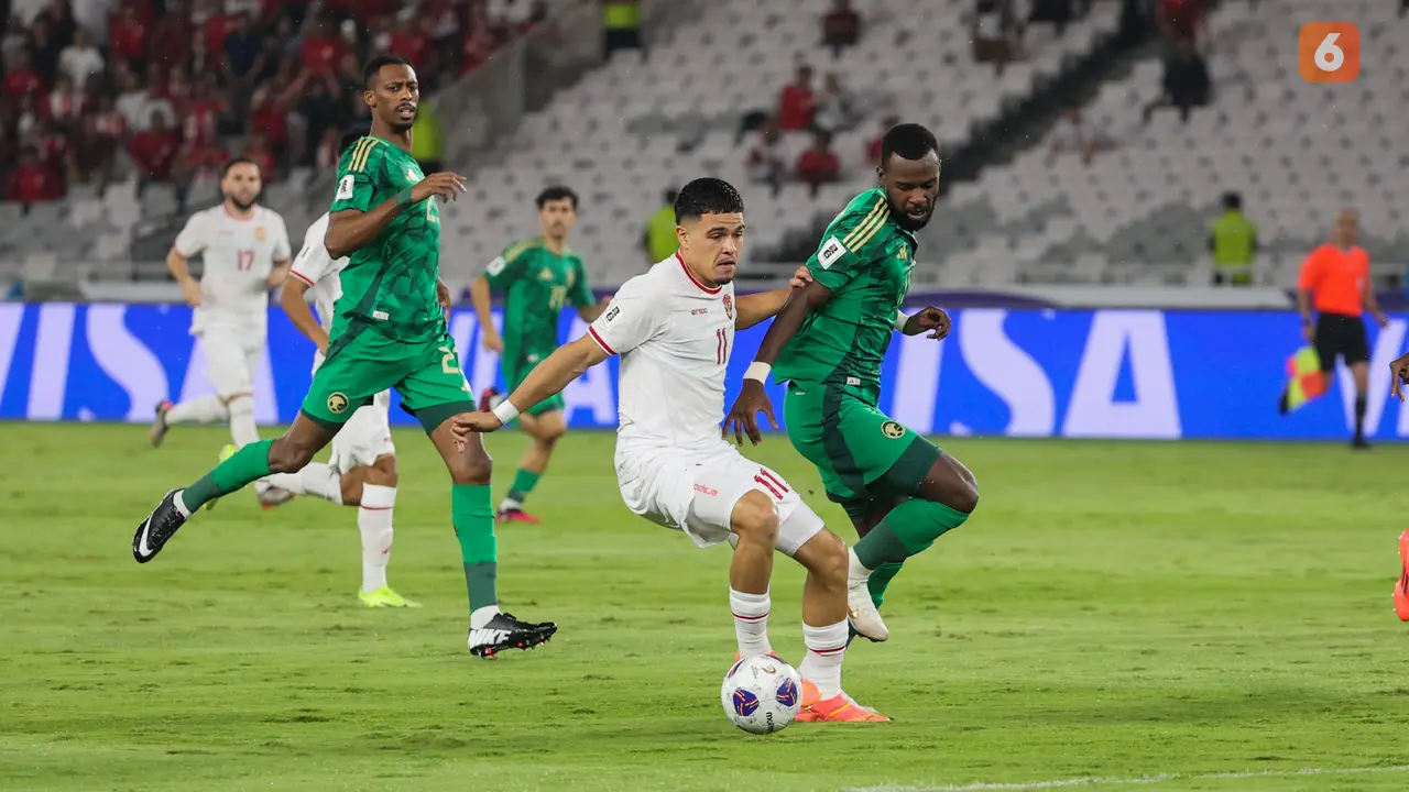 Timnas Indonesia Vs Arab Saudi di Kualifikasi Piala Dunia 2026