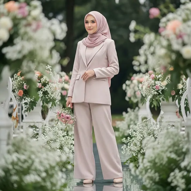 Baju Bridesmaid Celana Panjang (Gemini AI)