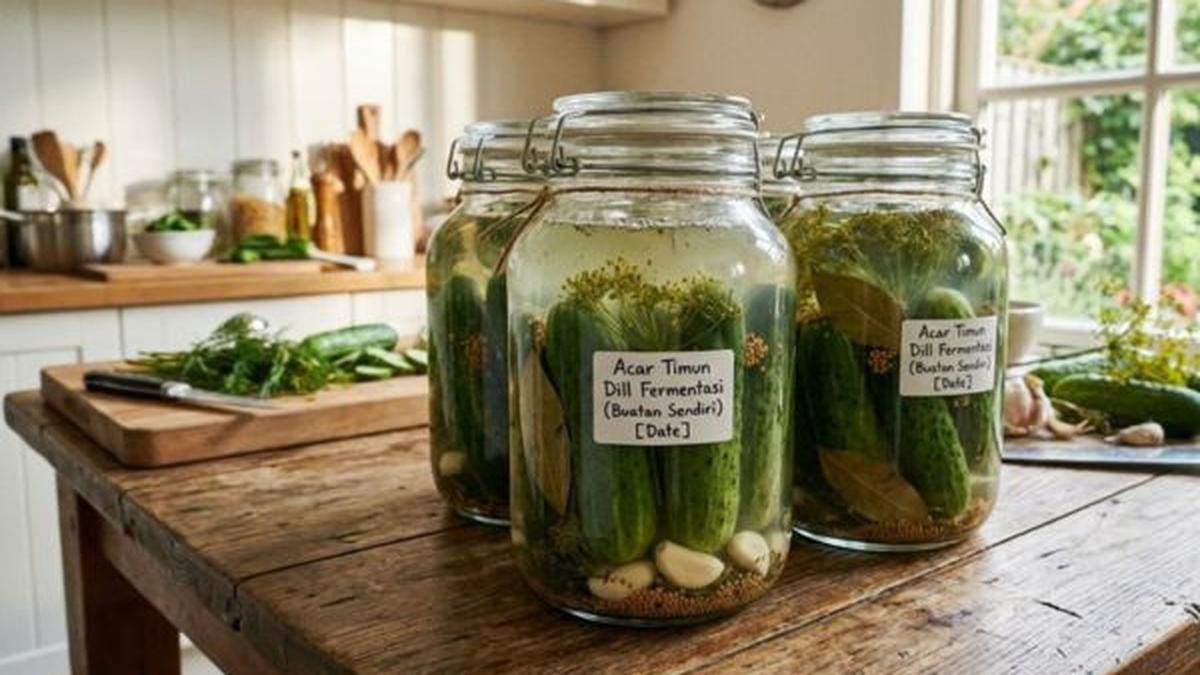 Resep Acar Timun Fermentasi Dill Segar, Bahan Sederhana dan Proses Singkat