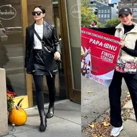 Bukan sekedar liburan, momen ini juga untuk mengunjungi anaknya yang berkuliah di Negeri Paman Sam tersebut. [@ririnekawati]