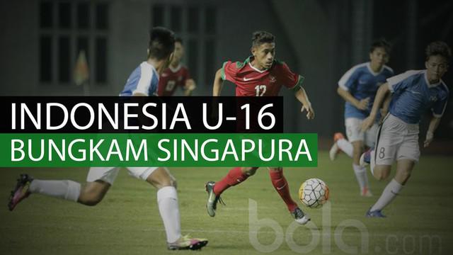 Berita video Timnas Indonesia U-16 berhasil mengalahkan Singapura U-16 4-0, pada laga persahabatan di Stadion Wibawa Mukti, Cikarang.