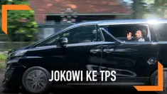 Capres Nomor Urut 01, Joko Widodo berangkat dari Istana Bogor menuju TPS 008 di Jalan Veteran, Jakarta.