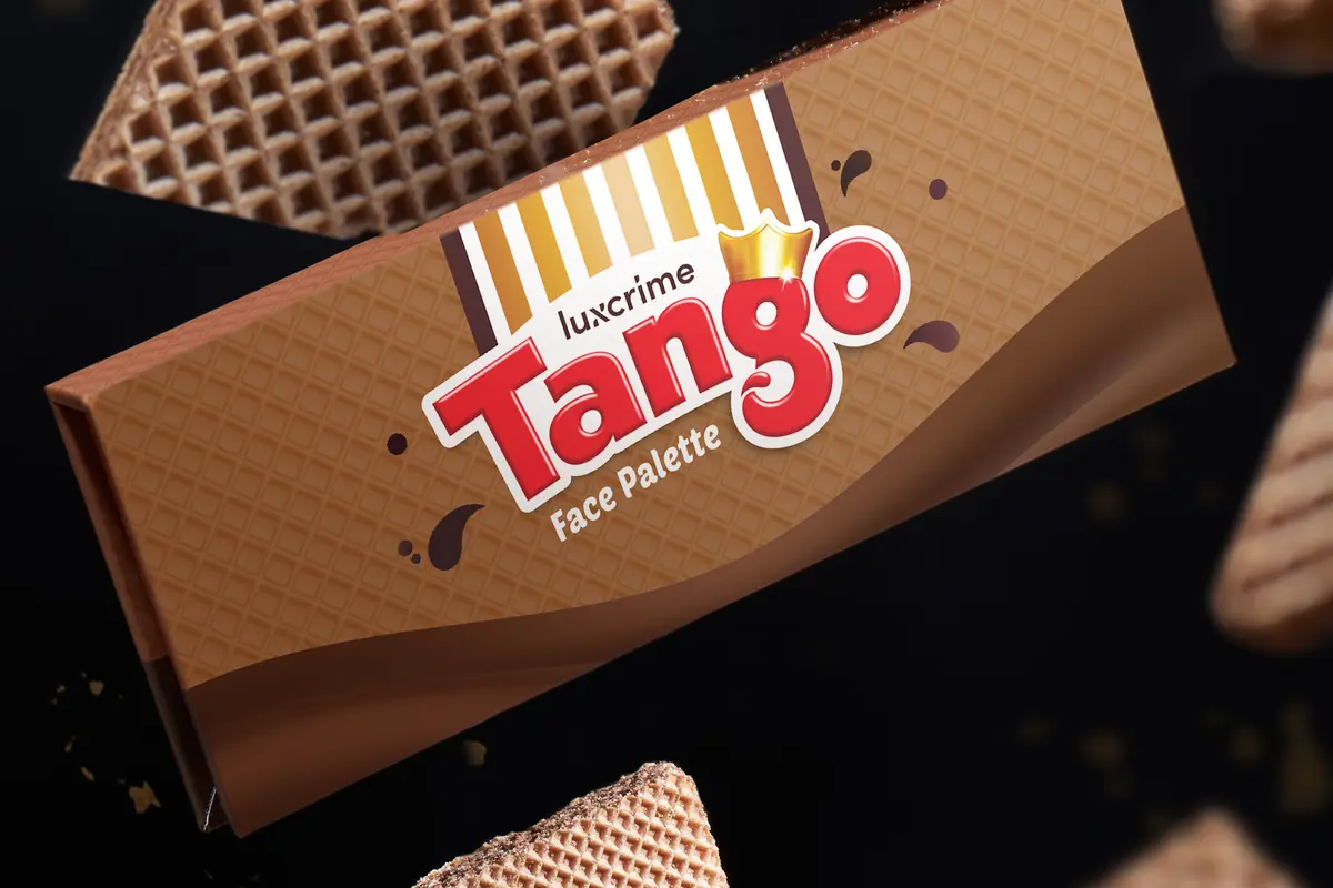 Intip Kolaborasi Luxcrime dengan Tango, Luncurkan Face Palette Beraroma Wafer Cokelat