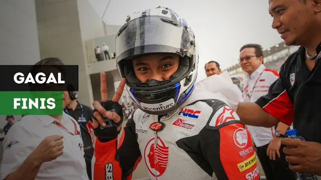 Pembalap muda Indonesia, Mario Suryo Aji yang turun di kelas AP 250, gagal finis pada race pertama seri keenam ARRC 2018 di Sirkuit Buriram, Thailand, Sabtu (1/12/2018)
