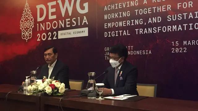 Luhut Binsar Panjaitan mengatakan bahwa pemerintah RI akan memamerkan program E-Katalog di forum G20 (Liputan6.com/Teddy Tri Setio Berty)