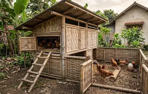 9 Desain Kandang Ayam Petelur dari Bambu Bekas, Sederhana tapi Fungsional