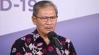 Juru Bicara Pemerintah untuk Penanganan COVID-19 di Indonesia, Achmad Yurianto saat konferensi pers Corona di Graha BNPB, Jakarta, Minggu (7/6/2020). (Dok Badan Nasional Penanggulangan Bencana/BNPB)