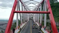 Jembatan Gladak Perak Lumajang mulai dilewati masyarakat kedua Kabupaten yaitu Kabupaten Lumajang dan Kabupaten Malang (Istimewa)