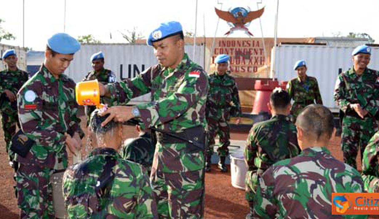 Puluhan Personil TNI Naik Pangkat di Kongo - Foto Liputan6.com