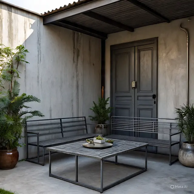 Inspirasi Teras Rumah Industrial